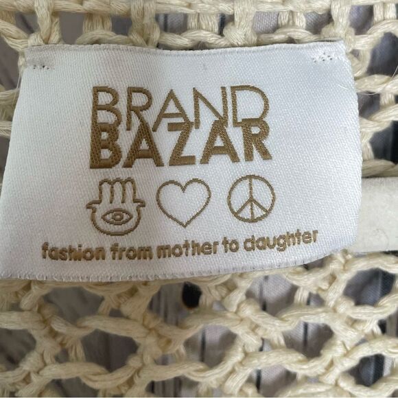 Brand Bazar Crochet Relaxed Fit Sweater Cream M - Picture 4 of 5